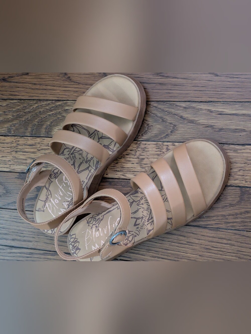 π NWOT Blowfish Malibu Jaylen-k multi-strap platform sandal In "bee honey" - Picture 4 of 6